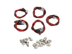 Kit De Luzes Led Para Carro Rc 4 Lâmpadas Brancas 5mm E Vermelhas 3mm Alto Brilho Universal
