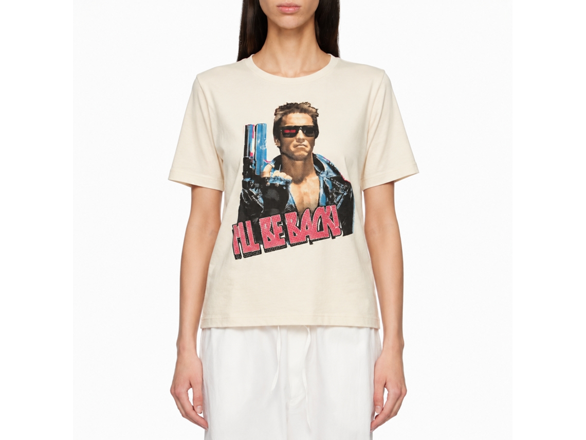 Rockinstone Terminator Ill Be Back Solid Natural Adult T-shirt Size:l