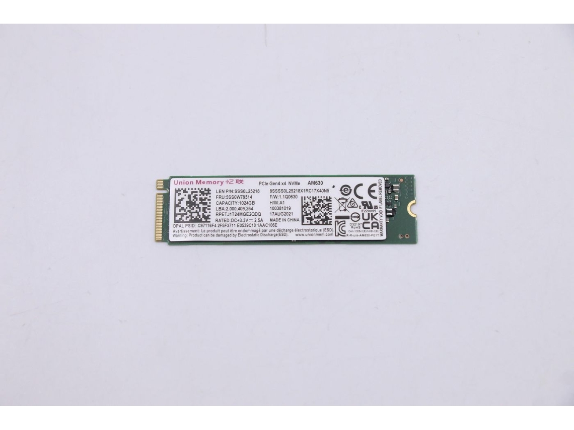 1TB M.2 NVMe SSD with PCIe
