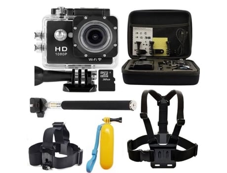 W9 2.0 WIFI 1080P 32GB Sports Pro Action Camera 30M à prova dágua preto KEBO