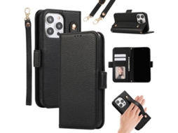 Capa Carteira Em Couro Genuíno Compatível Com Iphone 17, Com Compartimentos Para Cartões, Bloqueio Rfid, Proteção Magnética Contra Impactos.