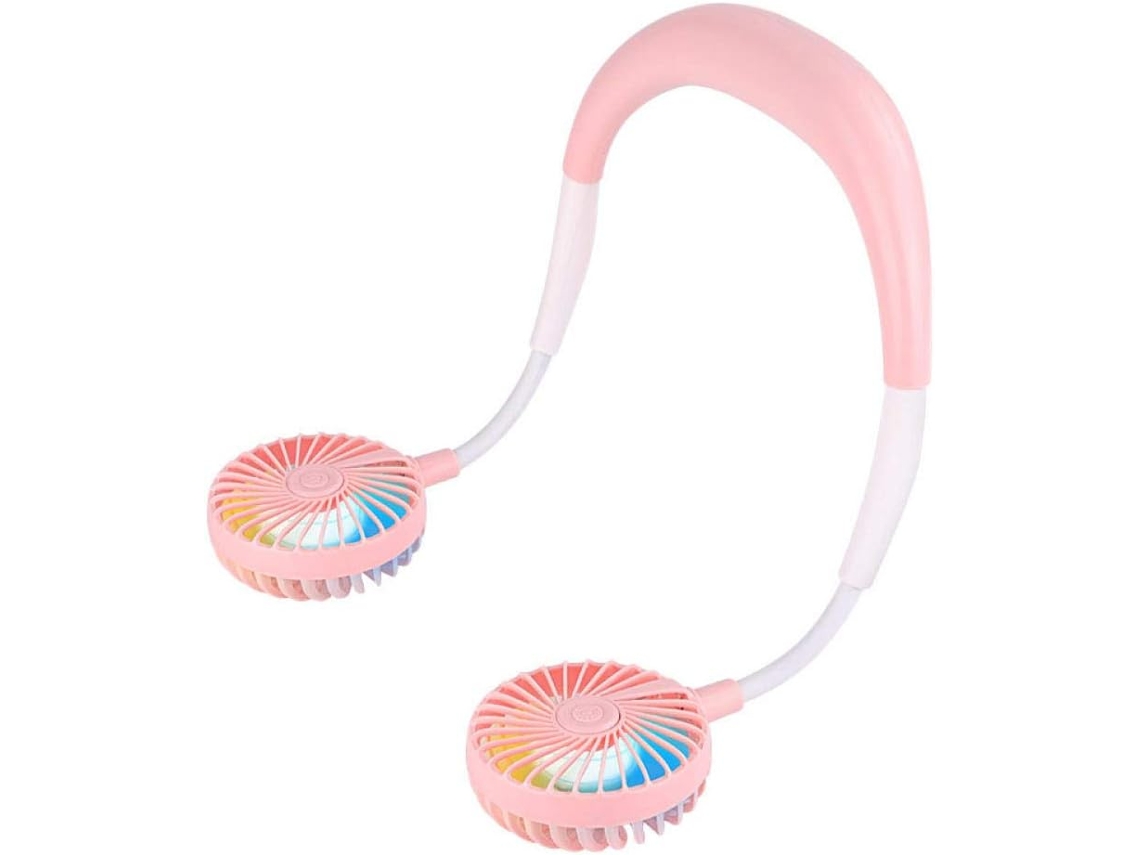 Mini ventilador portátil de pescoço com faixa e bateria recarregável S/MARCA