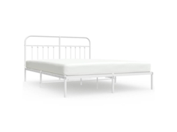 Bed Frame, Bed Frames Vidaxl Branco Aço (183 X 213 Cm)