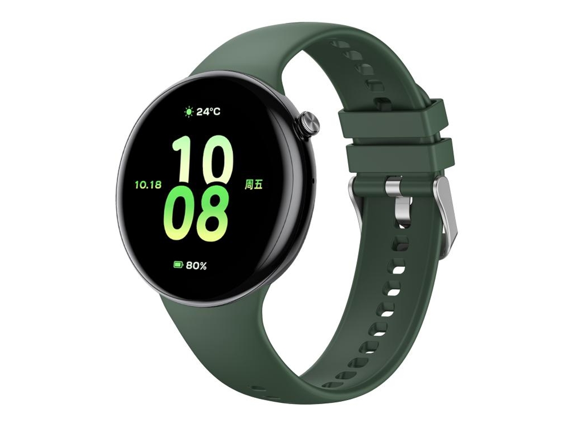 Bracelete para Honor Watch Fit Silicone com Fivela de Aço Prate Verde XIAOMOYU