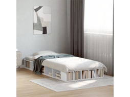 Estrutura De Cama 75x190 Cm Derivados De Madeira Branco