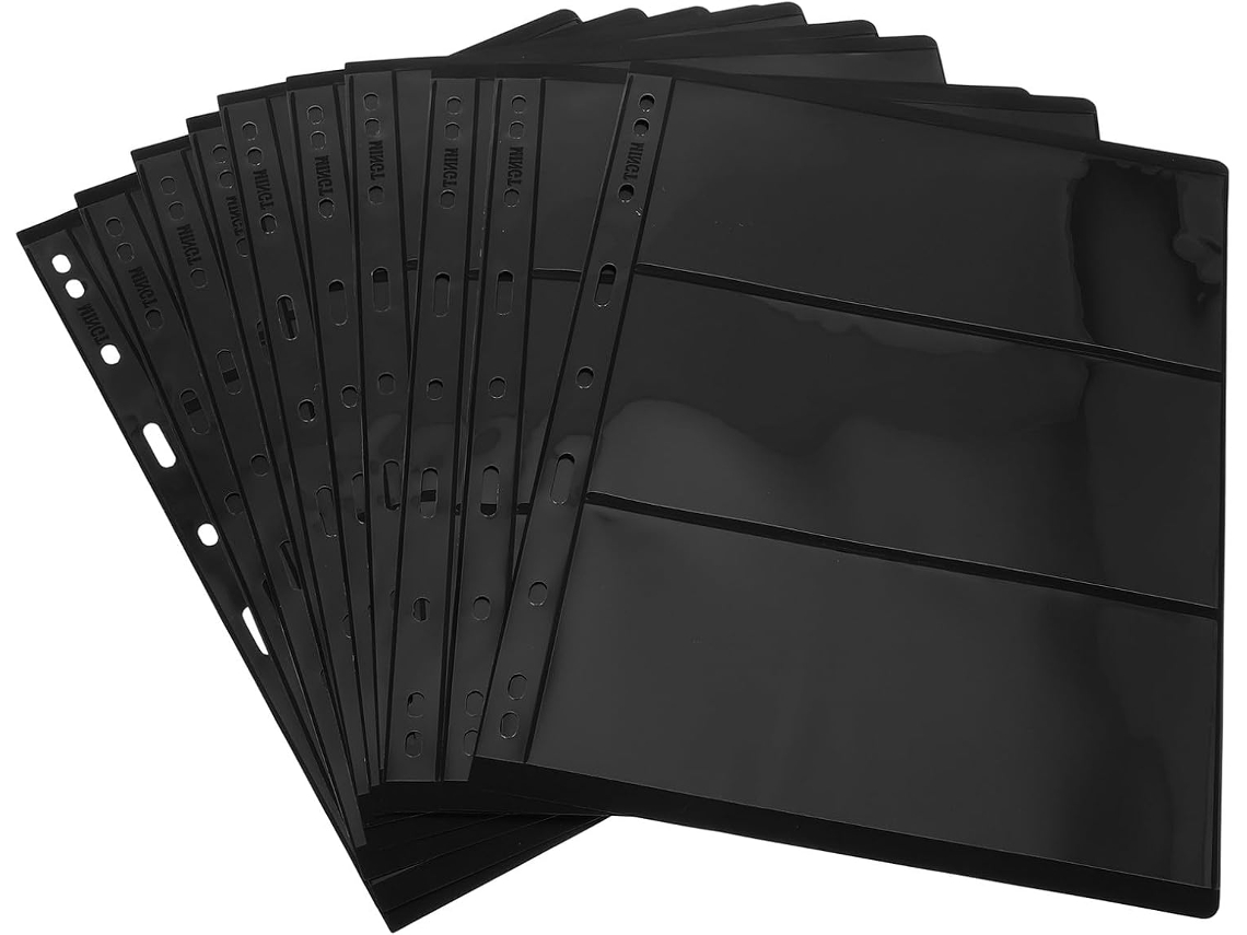 Verso Para Álbum De Timbres 10 Unidades Com 9 Perfurações - Toyvian Feuilles Recto