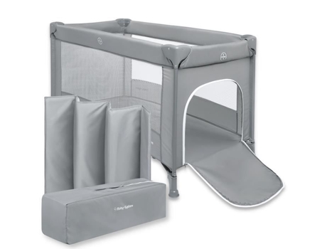 Cama Guarda-Chuva para Crianças com Colchão e Bolsa de Transporte 126*66*72 Dobrável Rodas MOBY SYSTEM
