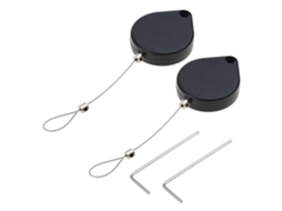 2x Fechador De Porta Automático Multifuncional Com Caixa Cabo Retrátil Antifurto E Telescópica Automática-aquaforge