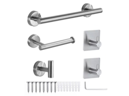 Conjunto 5 Peças Acessórios Banheiro Aço Inoxidável 304 S/MARCA