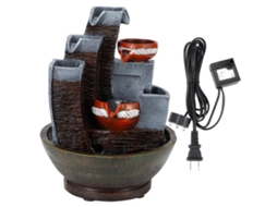 Fonte de Água de Mesa em Resina, Decoração de Mesa, Iluminação Led, Compatível com Tomada US 110 120V LAXISCREED