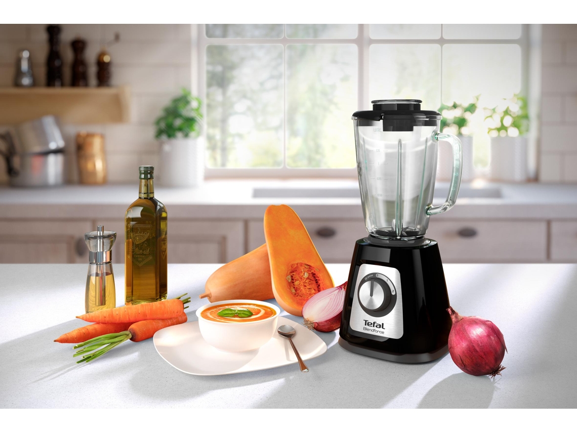 Tefal Blendforce Ii Bl4358 Liquidificador 1.25 L Varinha Mágica 800 W Preto Aço Polido