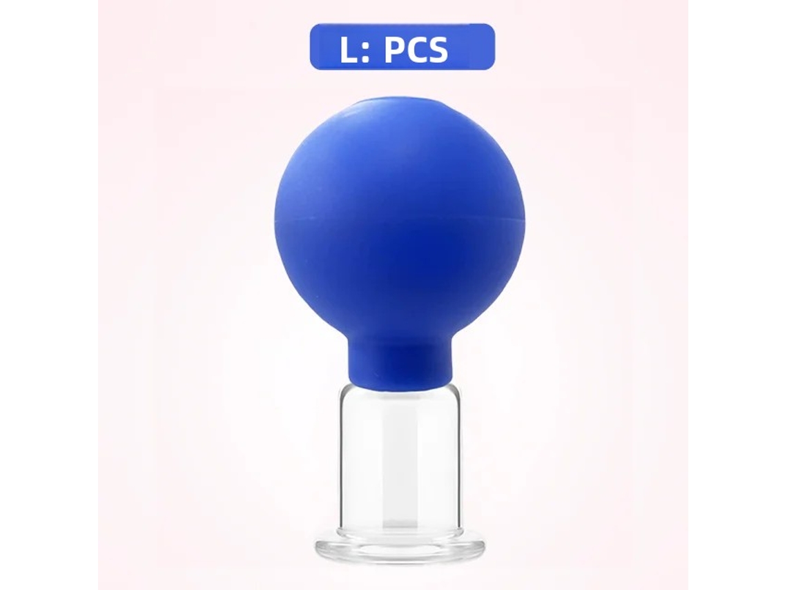 Ventosa de Massagem de Borracha, Efeito Lifting Facial a Vácuo, Tamanhos P, M e Gg MDUG (azul G)