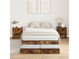 Estrado De Cama Carvalho Defumado 120x200 Cm