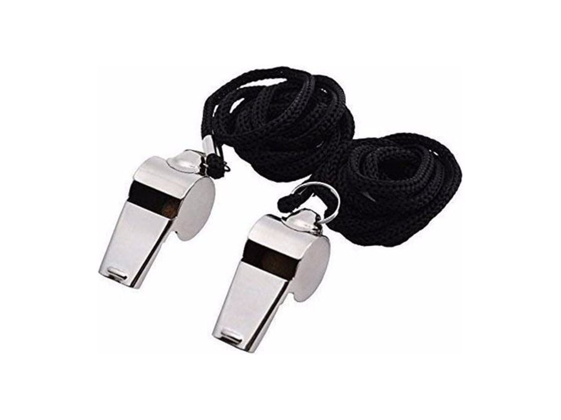 Apito de aço inoxidável com cordão para esportes