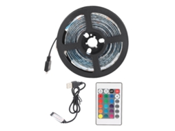 Fita de Luz Led RGB USB 16 Cores 4 Modos com Controle Remoto Resistente à Chuva