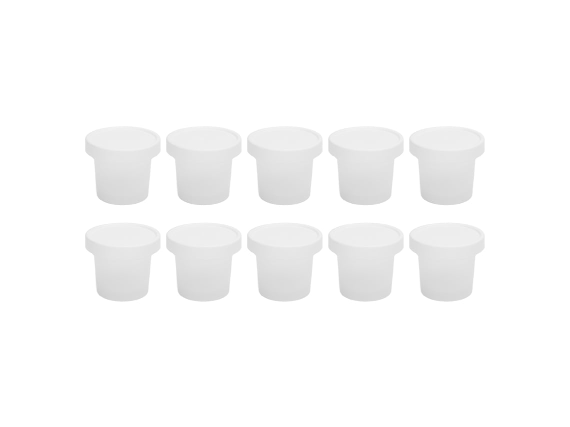 Xícaras de Sobremesa com Tampa 500ml 10un Pp Resistente