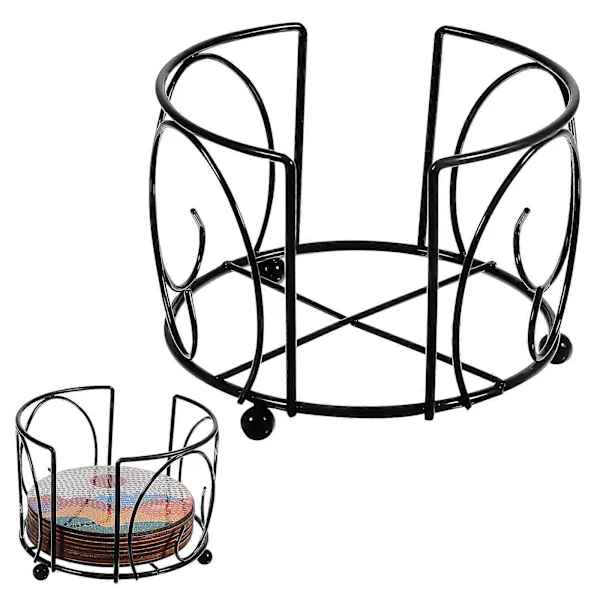 Conjunto de 6 porta copos redondos de bambu AQUAFORGE