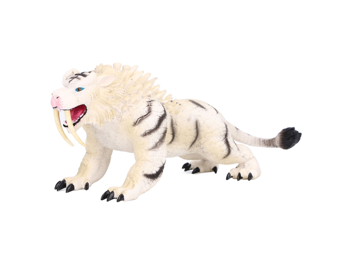 Modelo De Tigre Branco Simulação Brinquedo Educativo De Plástico Ornament Estátua Figurina