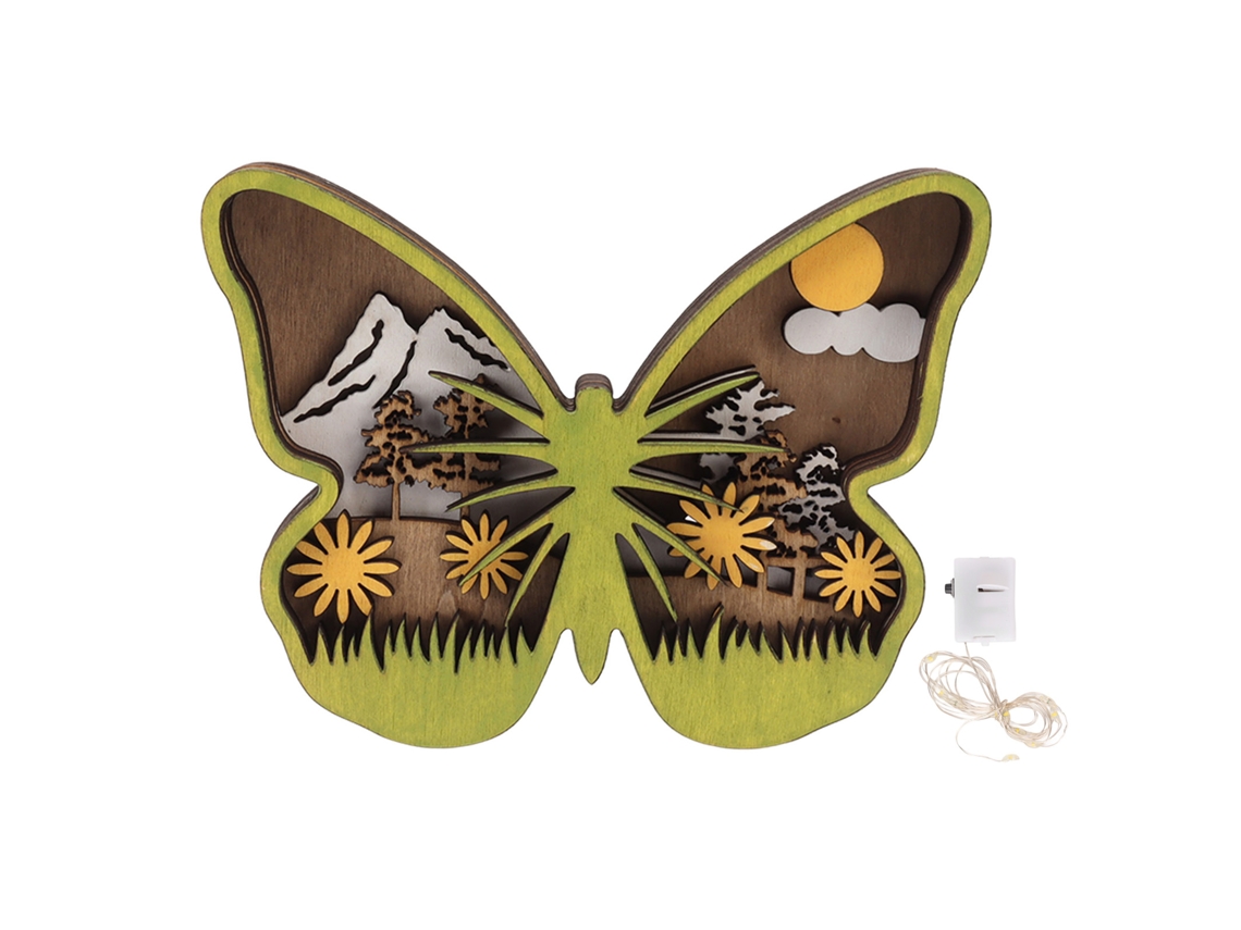 Decoração De Borboleta Em Madeira Laxiscreed Para Casa, Escritório Ou Presente De Natal E Páscoa