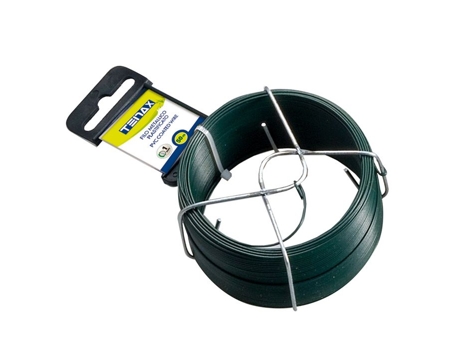 Fio De Ferro Plastificado Não Especificado 50m Maleável Inquebrável Cinza Tenax