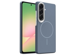 Capa Para Samsung Galaxy A56 5g Fina Circular Magsafe À Prova De Choque Dourada Em Policarbonato Cinza Carbono