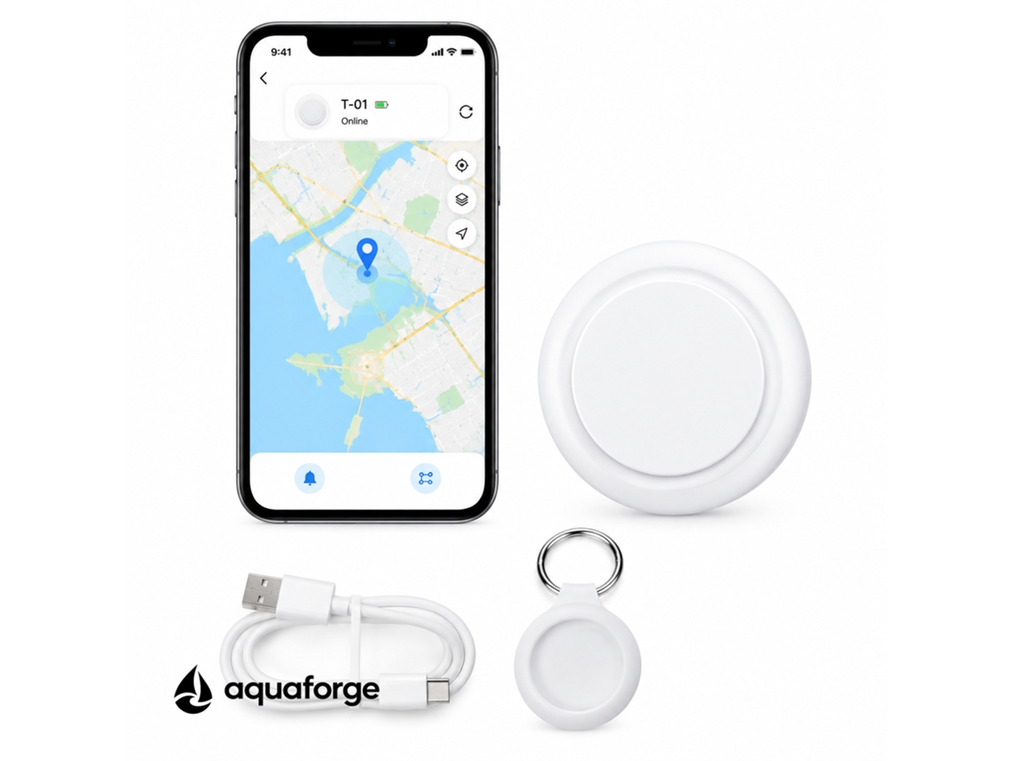 Localizador T-01 Dual System Branco - Branco Sistema Duplo Android Compatível Com Apple-a20