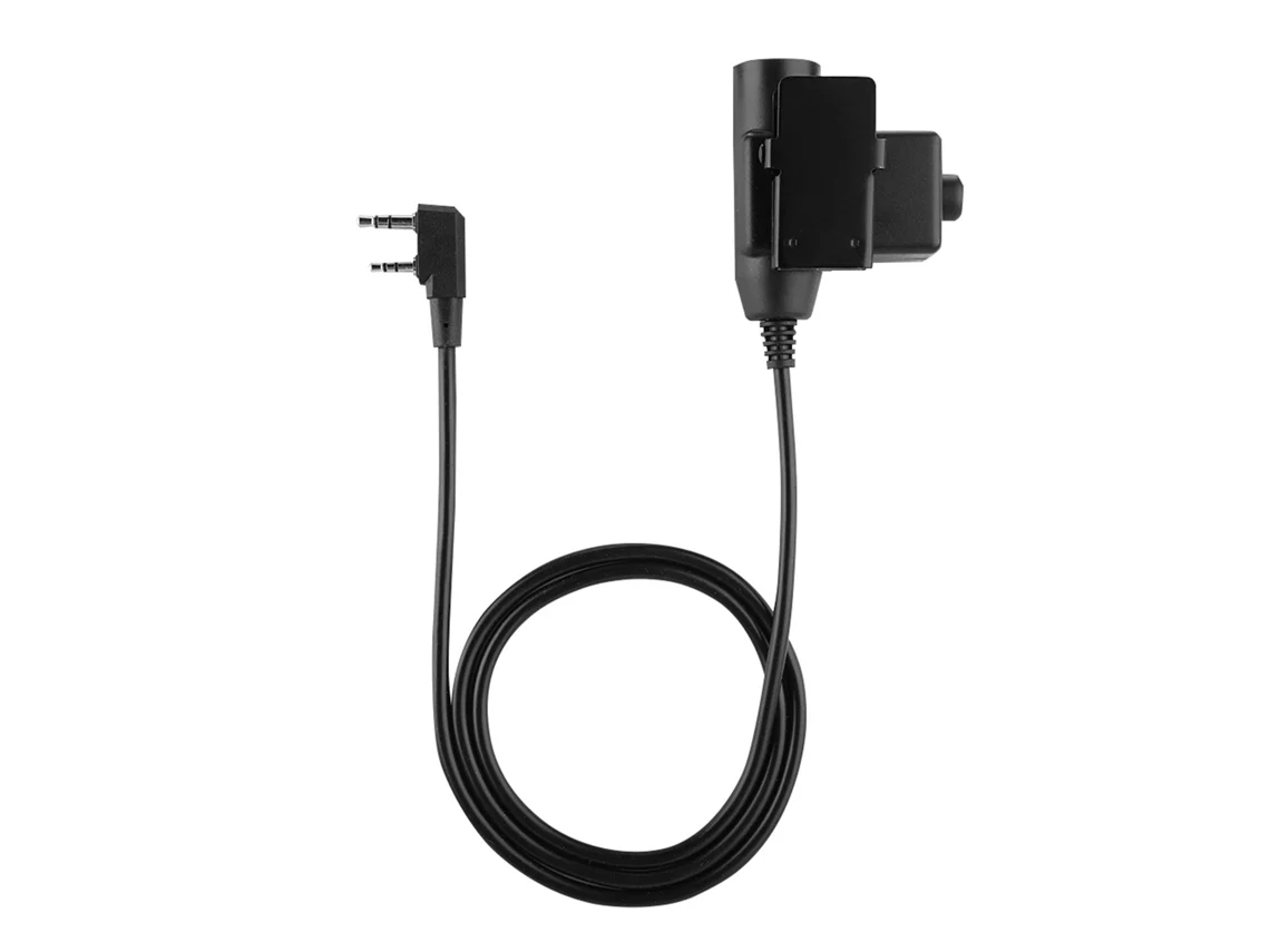 Aetheria cabo Ptt U94 para Fone de Ouvido Tático Baofeng Uv5r com Conector Kenwood 2 Pinos
