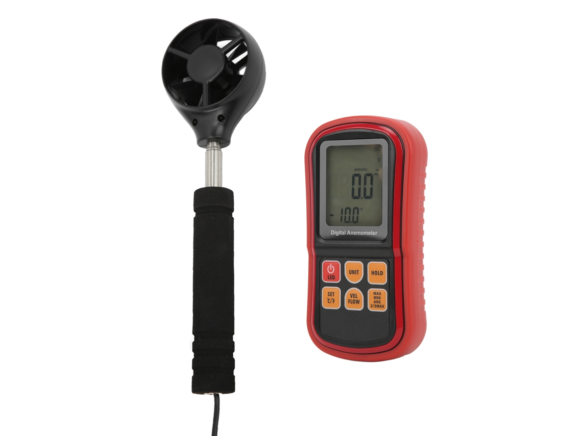 Anemômetro Digital De Alta Precisão Para Teste De Velocidade Do Vento E Volume De Ar Zeuxo
