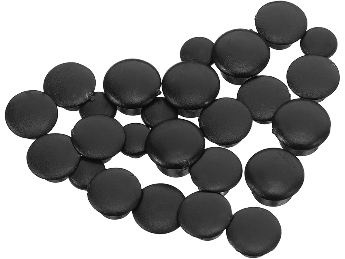 Tampões De Plástico Preto Minkissy Para Furos Em Móveis, Redondos, Tamanhos 5 6 8 10mm, Conjunto De 200 Peças 50de Cada