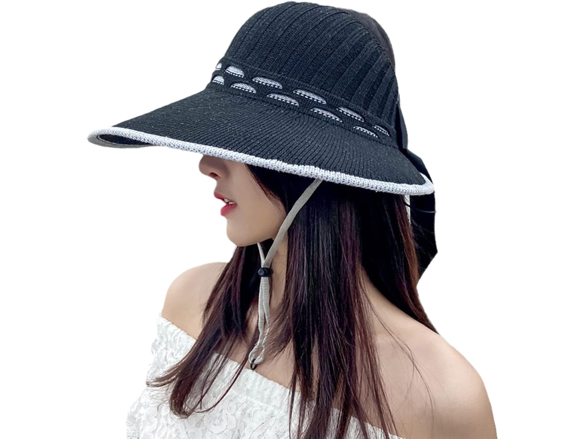 Chapéu De Copa Elegante E Vazio Para Usar Ao Sol, Chapéu De Pescador Versátil, Item Essencial, Preto