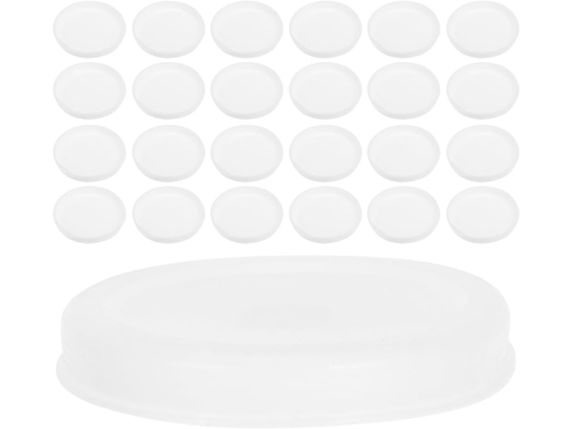 Tampas De Papelão Branco Kichvoe 76mm, Pacote Com 50 Unidades, Tampas Plásticas Redondas Para Proteção E Armazenamento