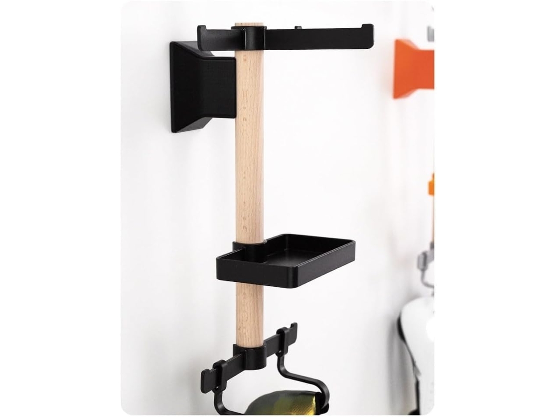 Suporte De Parede Ajustável Em Madeira Reachmall Para Guardar Fones Ouvido, Óculos E Monitores De Computador Sem