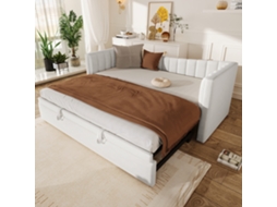 Cama Dia Branca 90x200cm (180x200cm) Estofada, Retrátil, Sofá-cama, Veludo. -op