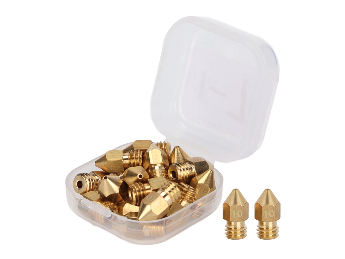 Kit De 20 Bicos Mk8 1.75mm Rosca M6 Para Impressora 3d Com Caixa De Armazenamento
