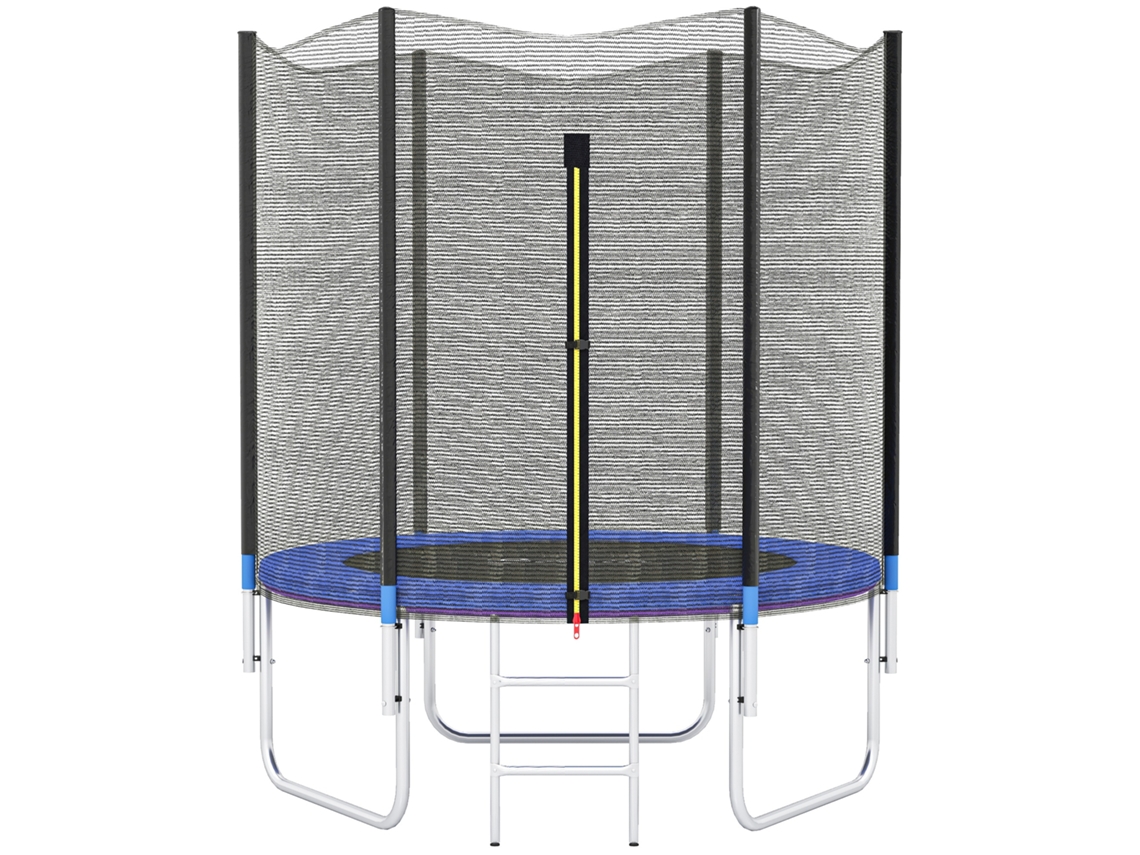Trampolim Exterior Ø180 Cm Com Rede De Segurança Para Crianças E Adultos.