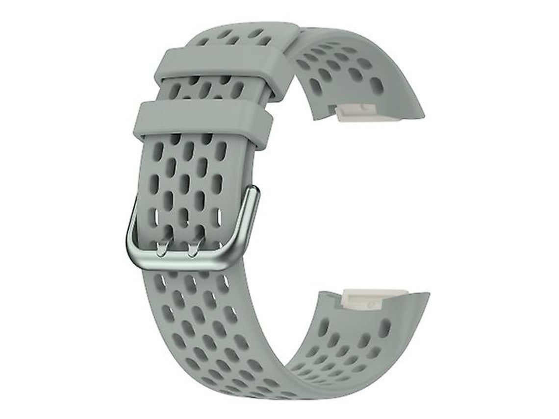 Pulseira De Relógio Lurelia Para Fitbit Charge 5 Em Silicone Cinza