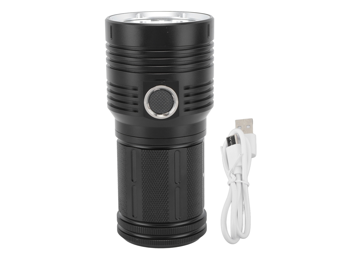 Lanterna Led de Alta Potência, 10000 Lúmens, Alcance de 300 a 500 Metros, 4 Modos de Iluminação CHABERLU