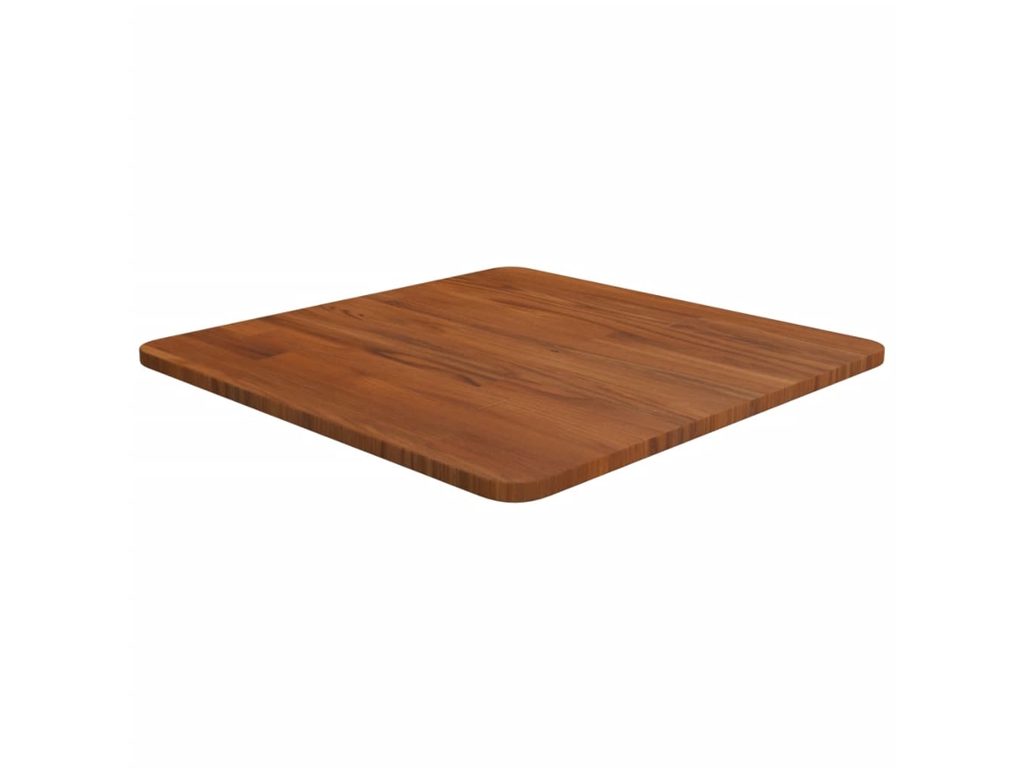 Tampo Mesa Quadrado 50x50x1,5 Carvalho Tratado Castanho Escuro Lovely Home