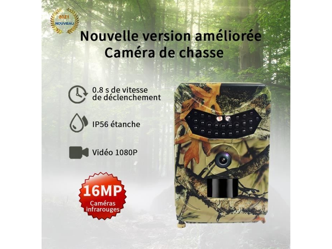 Câmera de caça 2021 NOUNEAU HD 1080p 16MP trilha à prova dágua 26 LED 15m visão noturna SUNNZO