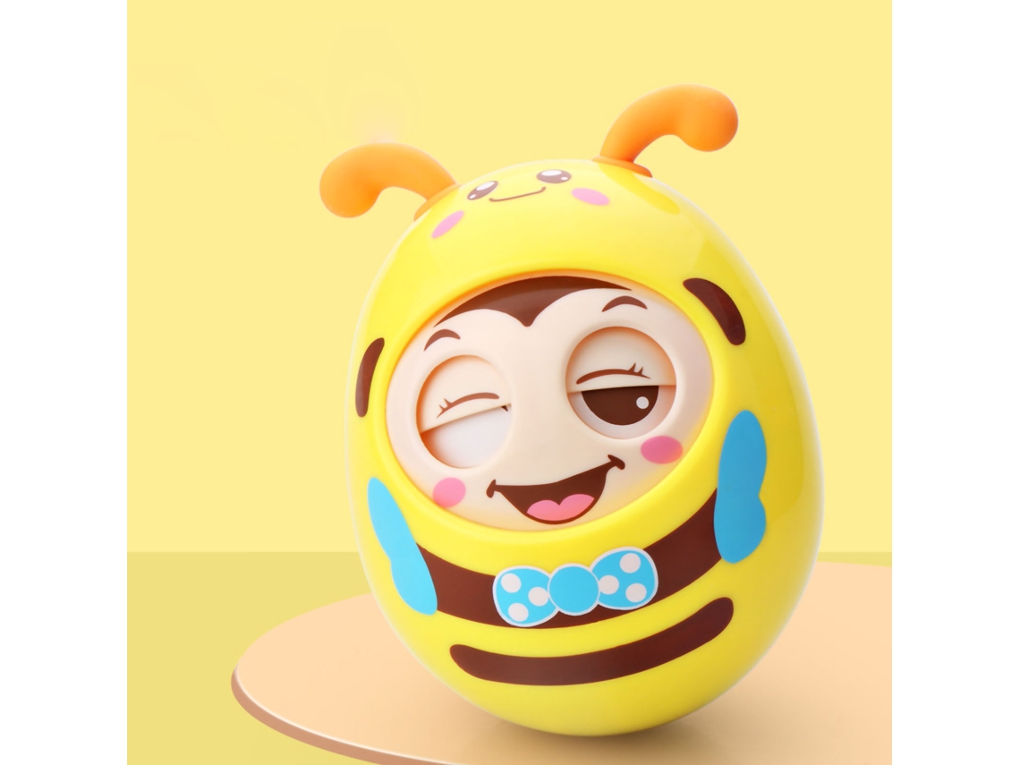 Brinquedo Roly Poly Para Bebês Com Sons Relaxantes E Dentes, Brinquedo Educativo Precoce Amarelo Para Bebês E Crianças Pequenas