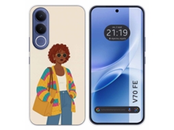 Capa Tumundosmartphone De Silicone Para Vivo V70 Fe Design Feminino 05 Desenhos