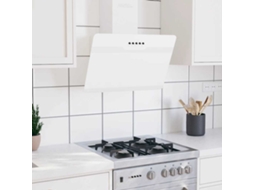 Vidaxl Exaustor De Parede 60 Cm Aço E Vidro Temperado Branco