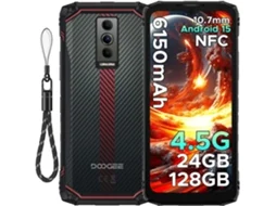 Smartphone robusto Doogee Blade10 Energy 24gb 128gb 6.56 6150mah Android 15 vermelho