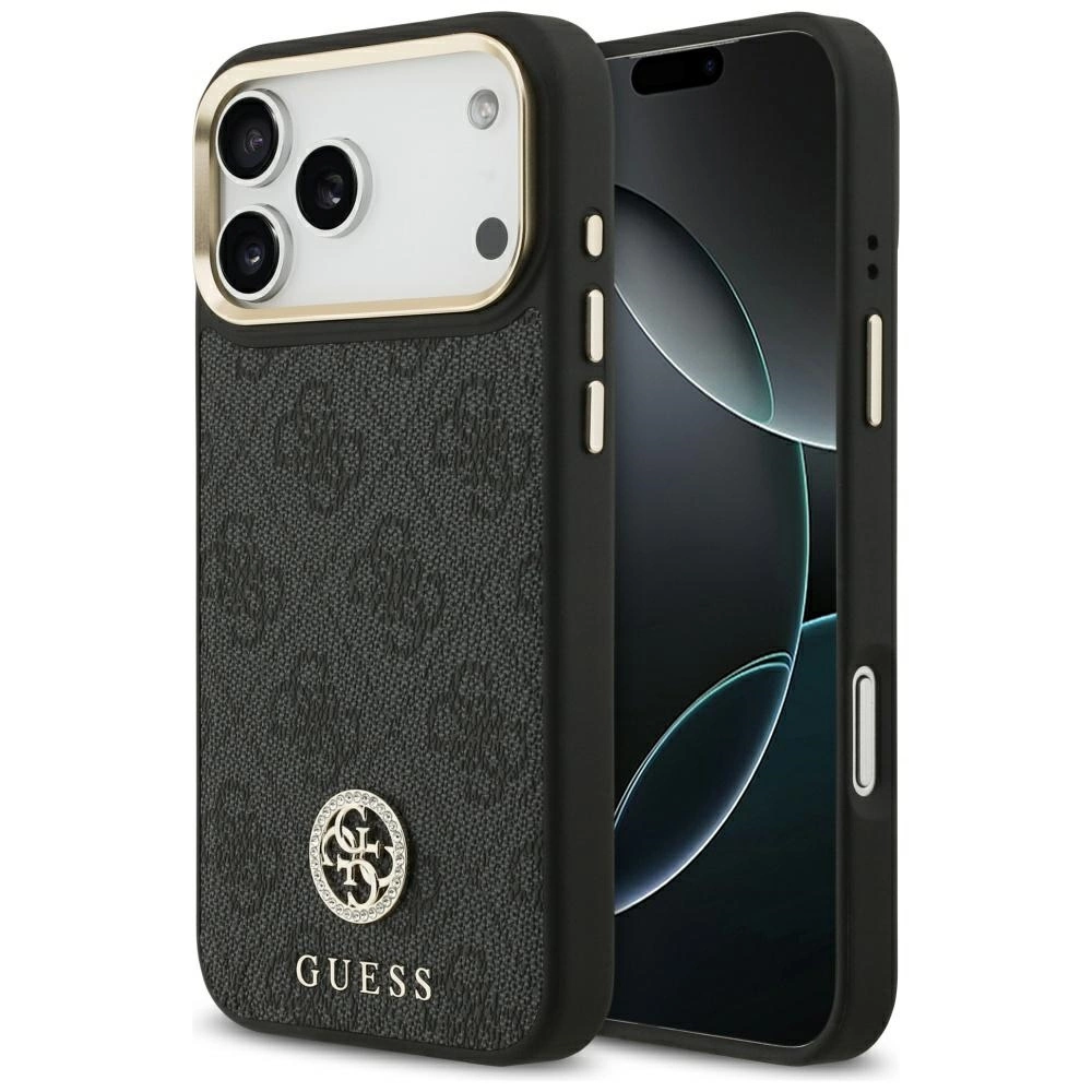 Capa Guess Para Iphone 17 Pro Max 4g Com Logotipo Strass E Magsafe