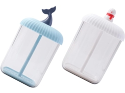 Frasco Para Espuma Facial Em Pp, Embalagem Com 2 Unidades, Compacto E Prático