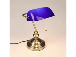 Luminária De Mesa Estilo Banqueiro Vintage Em Vidro Led Com Interruptor Zíper, Ideal Para Leitura E Como Luminária De