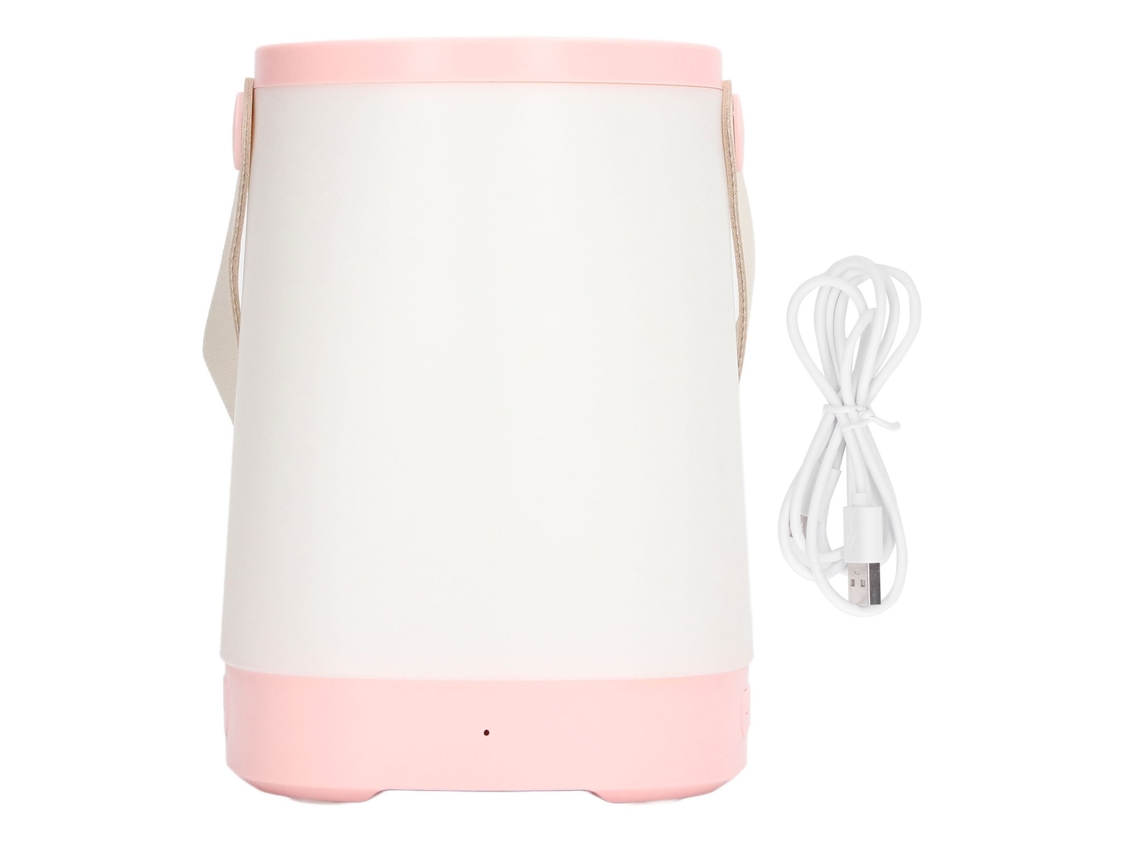 Lanterna de Noite Berçário USB Recarregável 1800mah para Camping Rosa