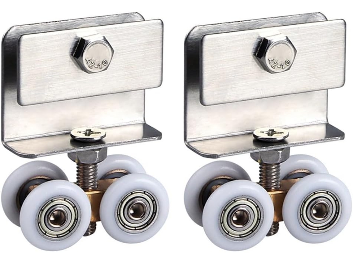 Conjunto De 2 Rodízios Para Porta Box Com Rodas Nylon 20mm, Corpo Em C
