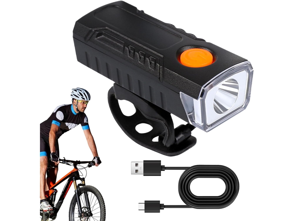 Farol De Ciclismo Com Luz Alta E Baixa, Bateria Integrada.