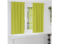 Vidaxl Cortinas Blackout Com Argolas 2 Unid. Verde 175 X 140 Cm